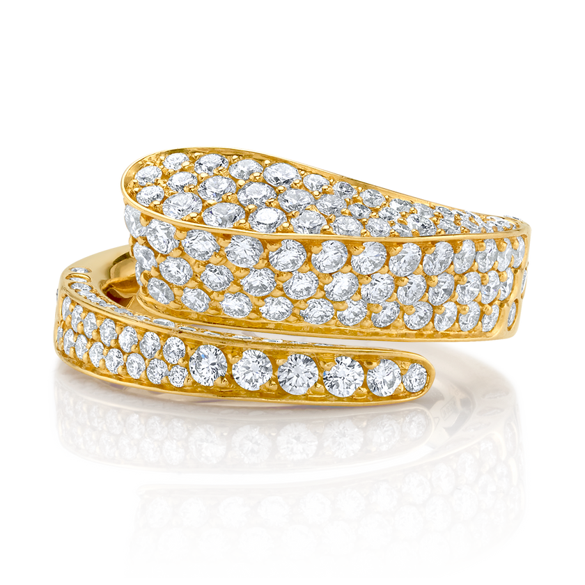 deBoulle Collection Bypass Ring in Yellow Gold