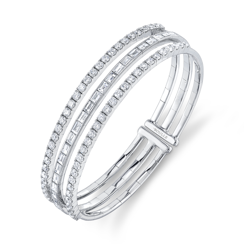 Three Row Diamond Cuff