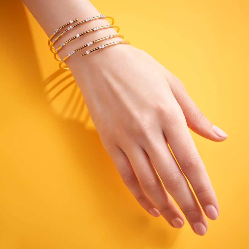 deBoulle Collection Diamond Coil Wrap Bangle