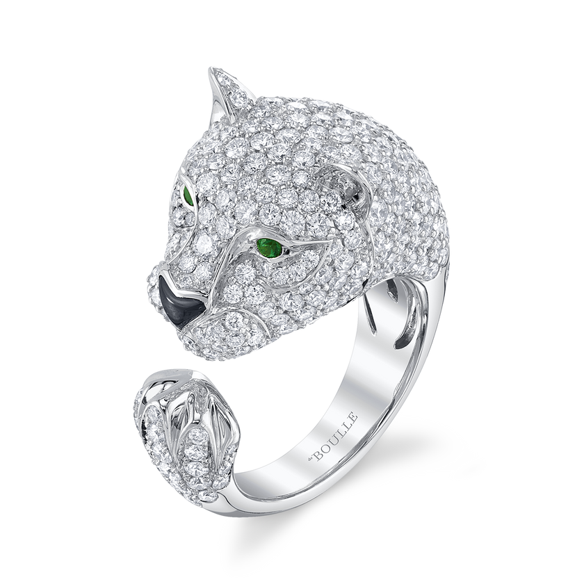 deBoulle Collection Puma Ring in White Gold