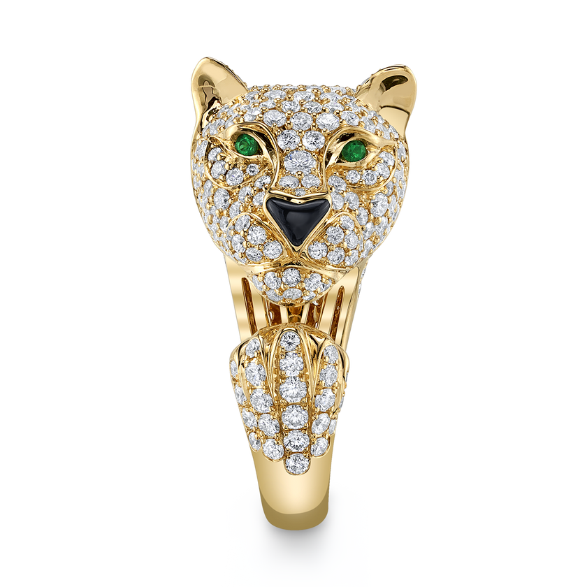deBoulle Collection Puma Ring in Yellow Gold