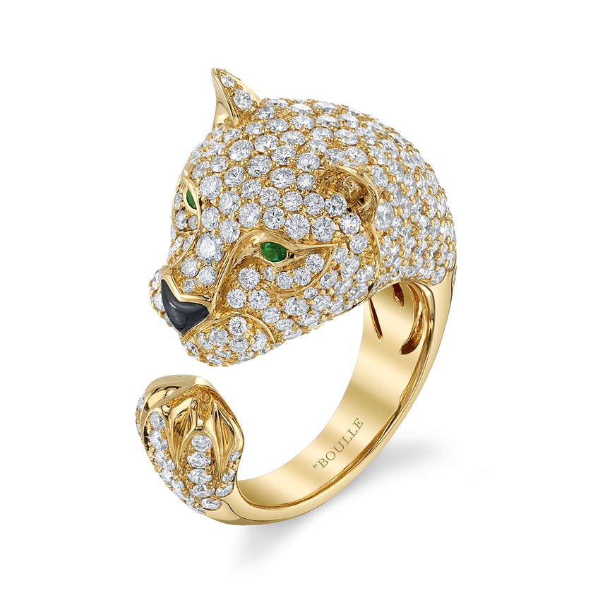 deBoulle Collection Puma Ring in Yellow Gold