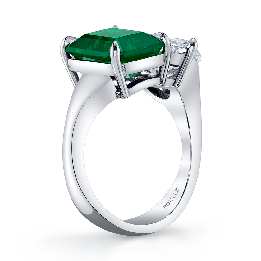 deBoulle High Jewelry Collection Toi Et Moi Emerald and Diamond Ring
