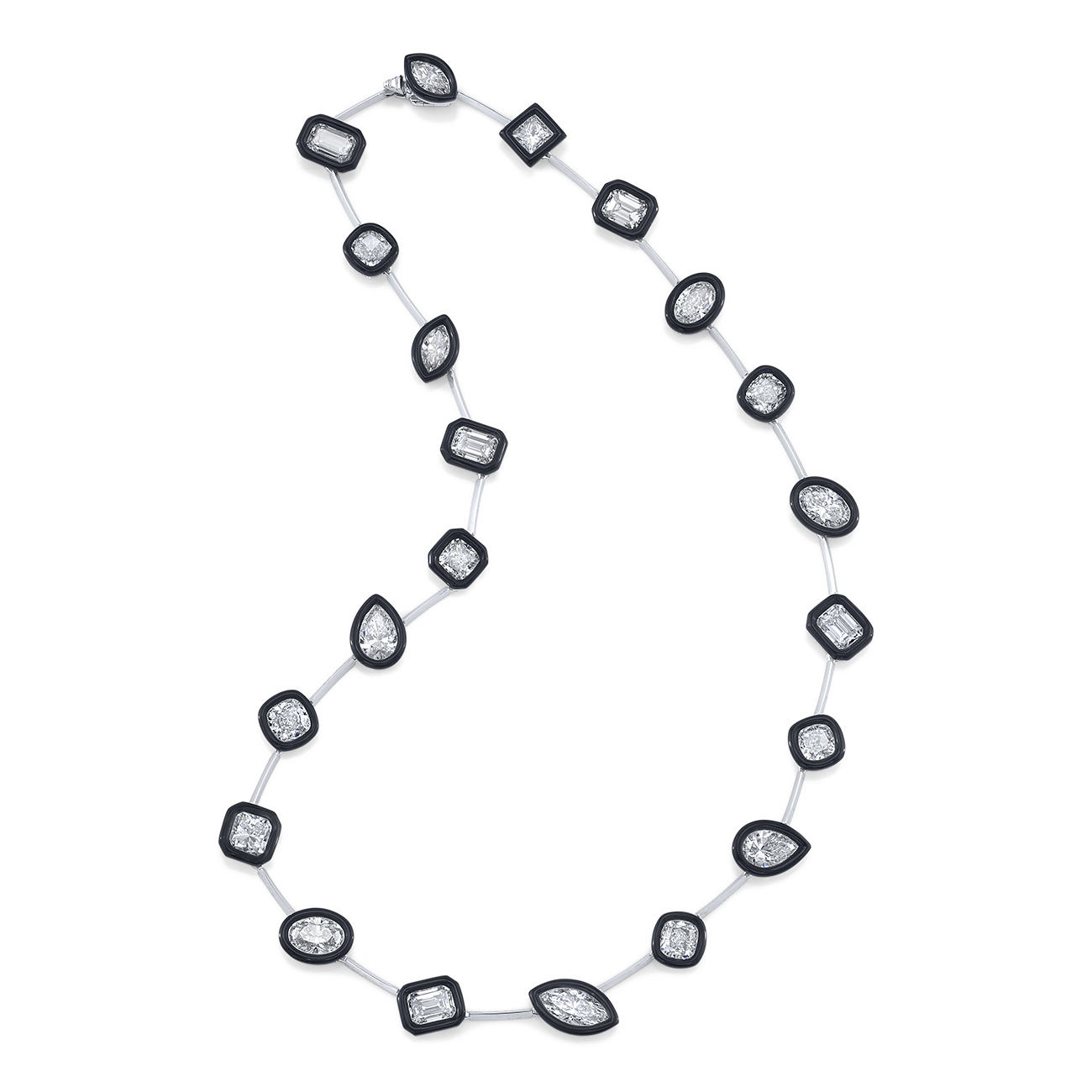 deBoulle High Jewelry Collection Ceramic Diamond Necklace