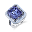 deBoulle Collection Tanzanite and Enamel Ring in White Gold