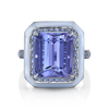 deBoulle Collection Tanzanite and Enamel Ring in White Gold