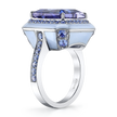 deBoulle Collection Tanzanite and Enamel Ring in White Gold