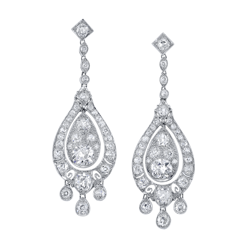 deBoulle Estate Collection Diamond Dangle Earrings