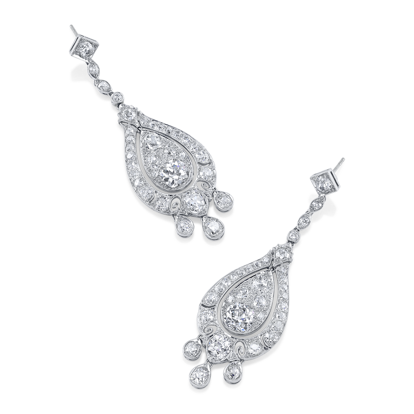 deBoulle Estate Collection Diamond Dangle Earrings