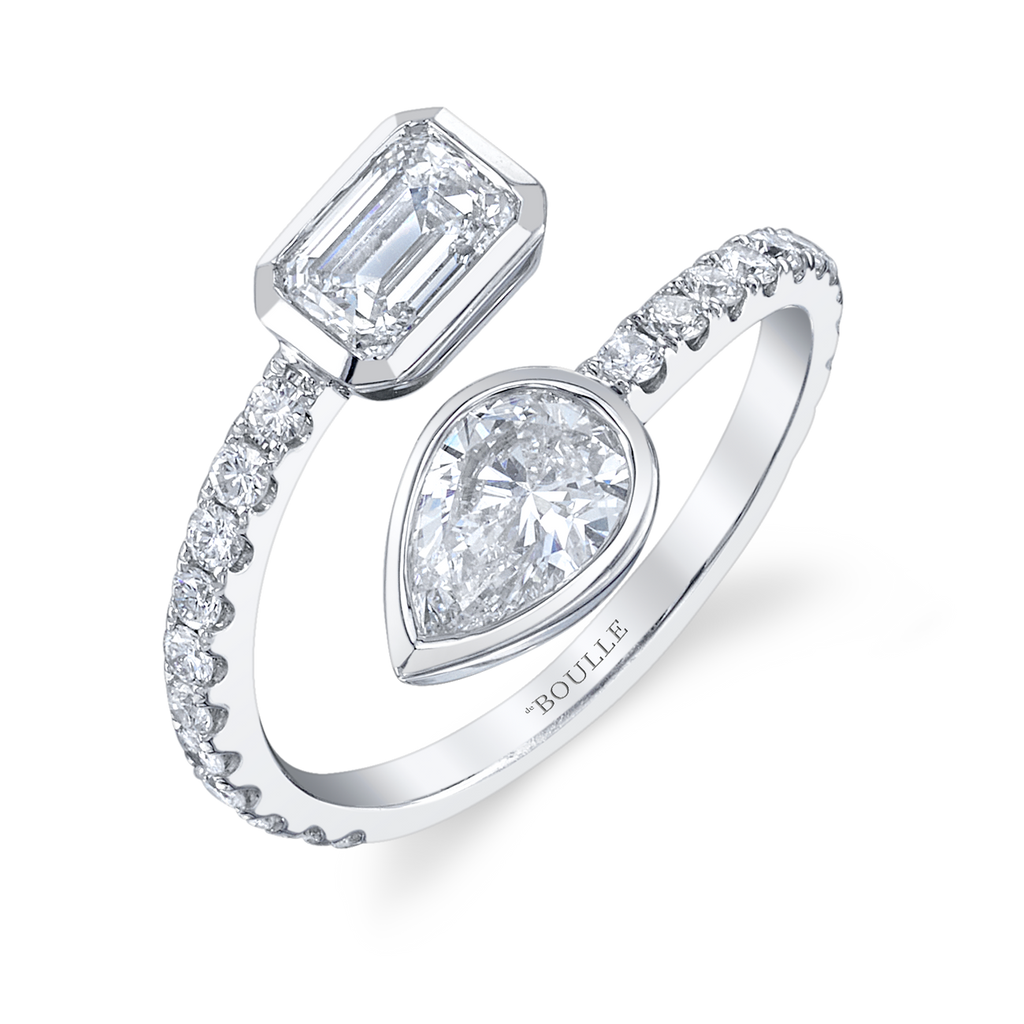 deBoulle Collection Toi Et Moi Ring in White Gold