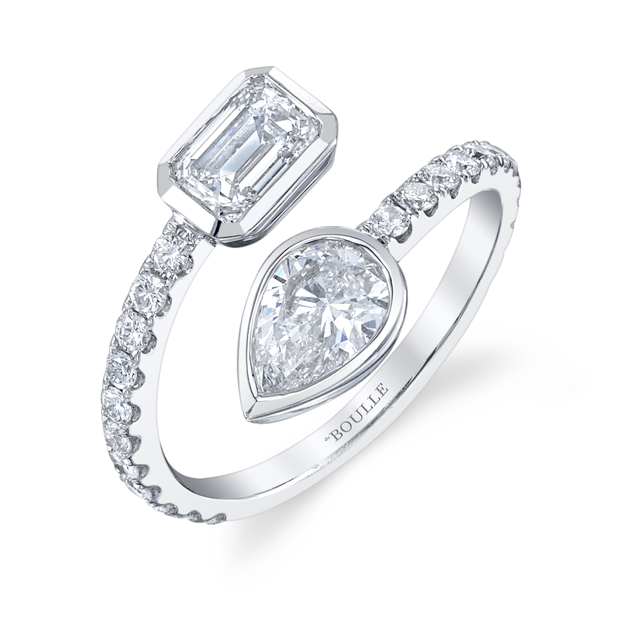 deBoulle Collection Toi Et Moi Ring in White Gold