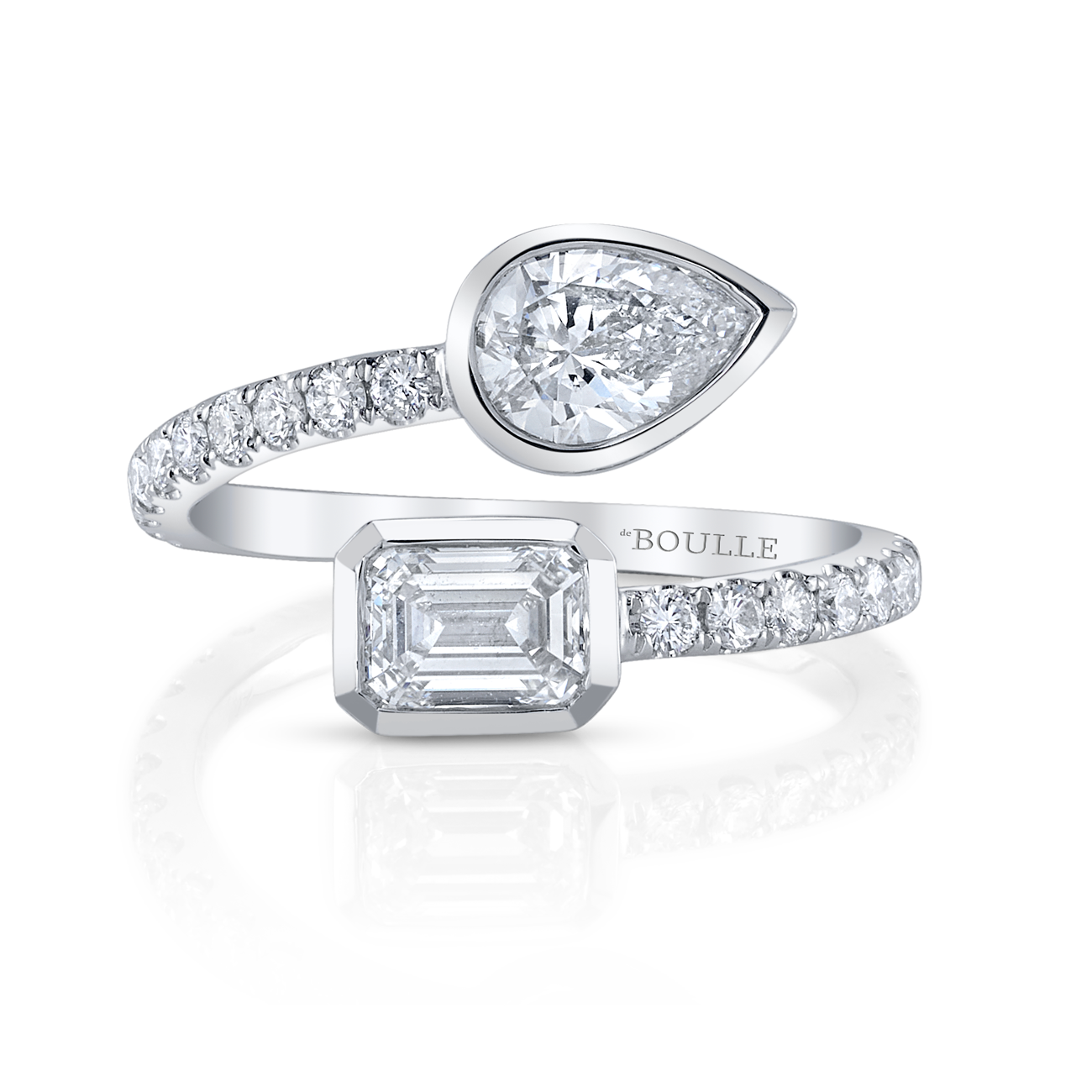 deBoulle Collection Toi Et Moi Ring in White Gold