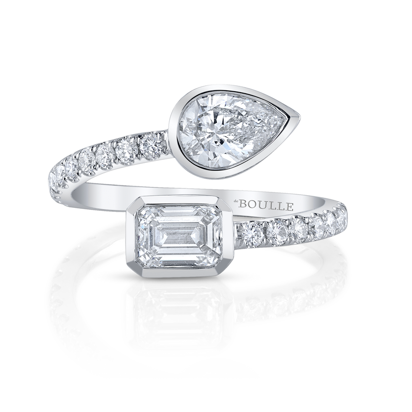 deBoulle Collection Toi Et Moi Ring in White Gold