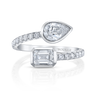 deBoulle Collection Toi Et Moi Ring in White Gold