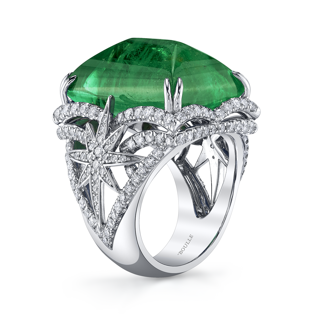 deBoulle High Jewelry Collection Sugarloaf Emerald Ring