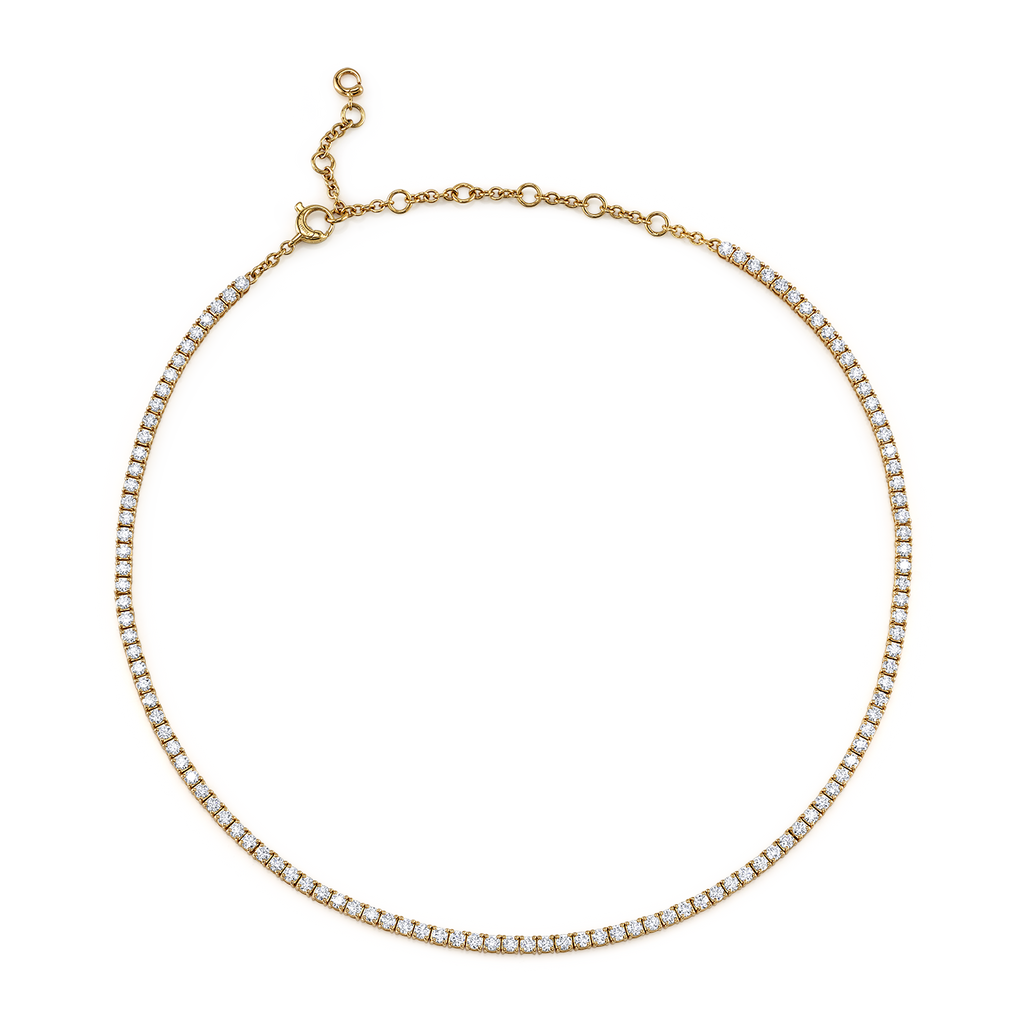 deBoulle Collection Diamond Tennis Necklace in Yellow Gold