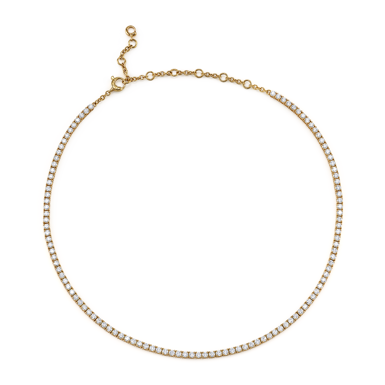 deBoulle Collection Diamond Tennis Necklace in Yellow Gold