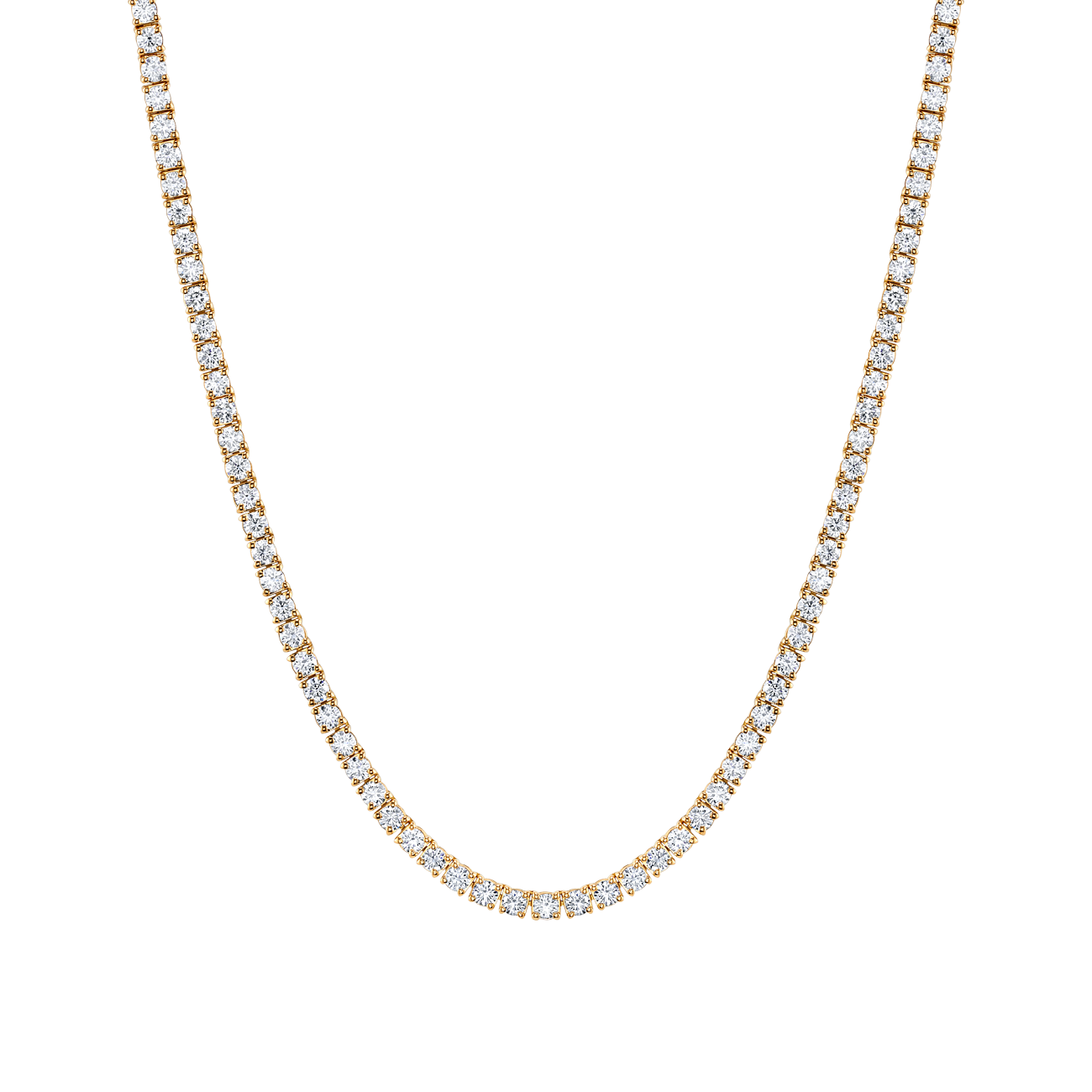 deBoulle Collection Diamond Tennis Necklace in Yellow Gold