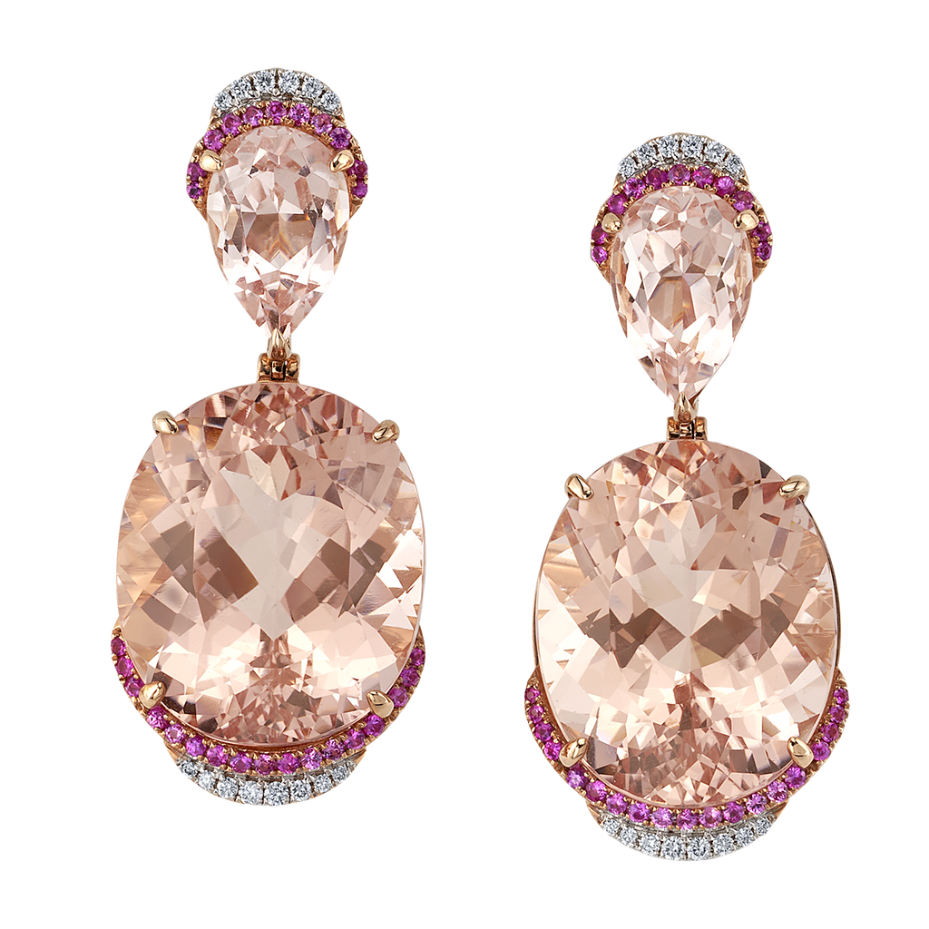 deBoulle Collection Morganite Dangle Earrings