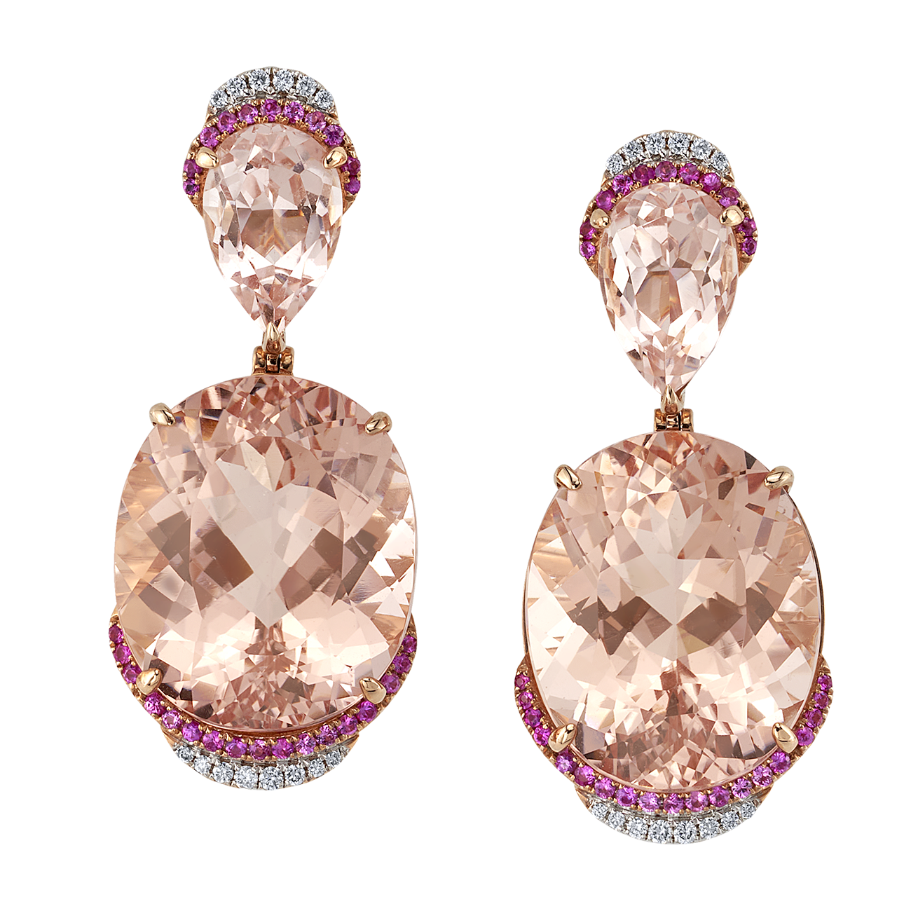 deBoulle Collection Morganite Dangle Earrings