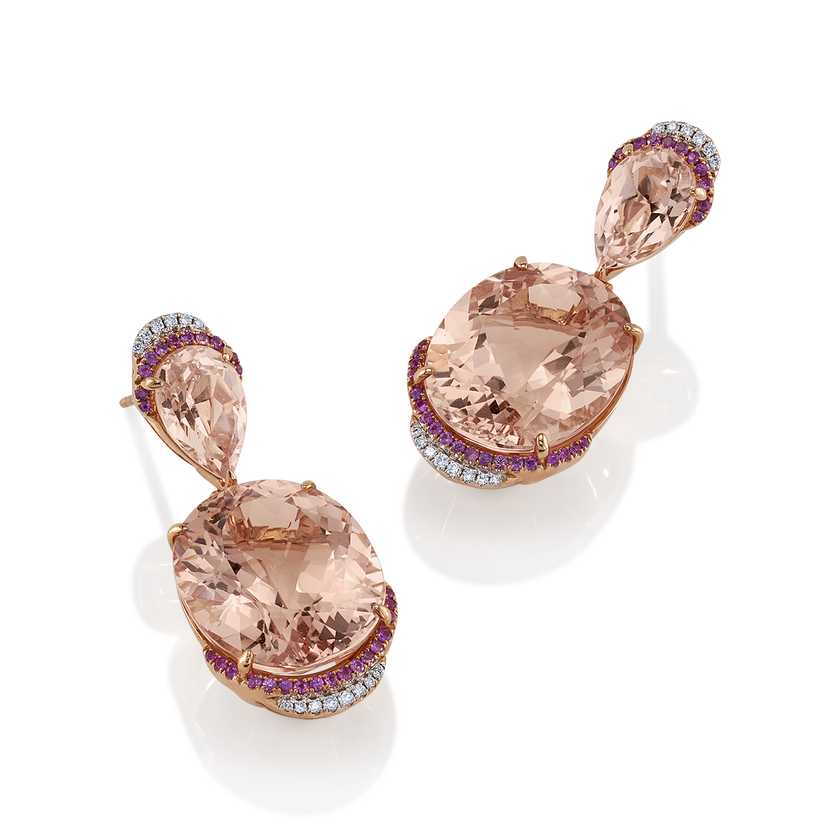 deBoulle Collection Morganite Dangle Earrings