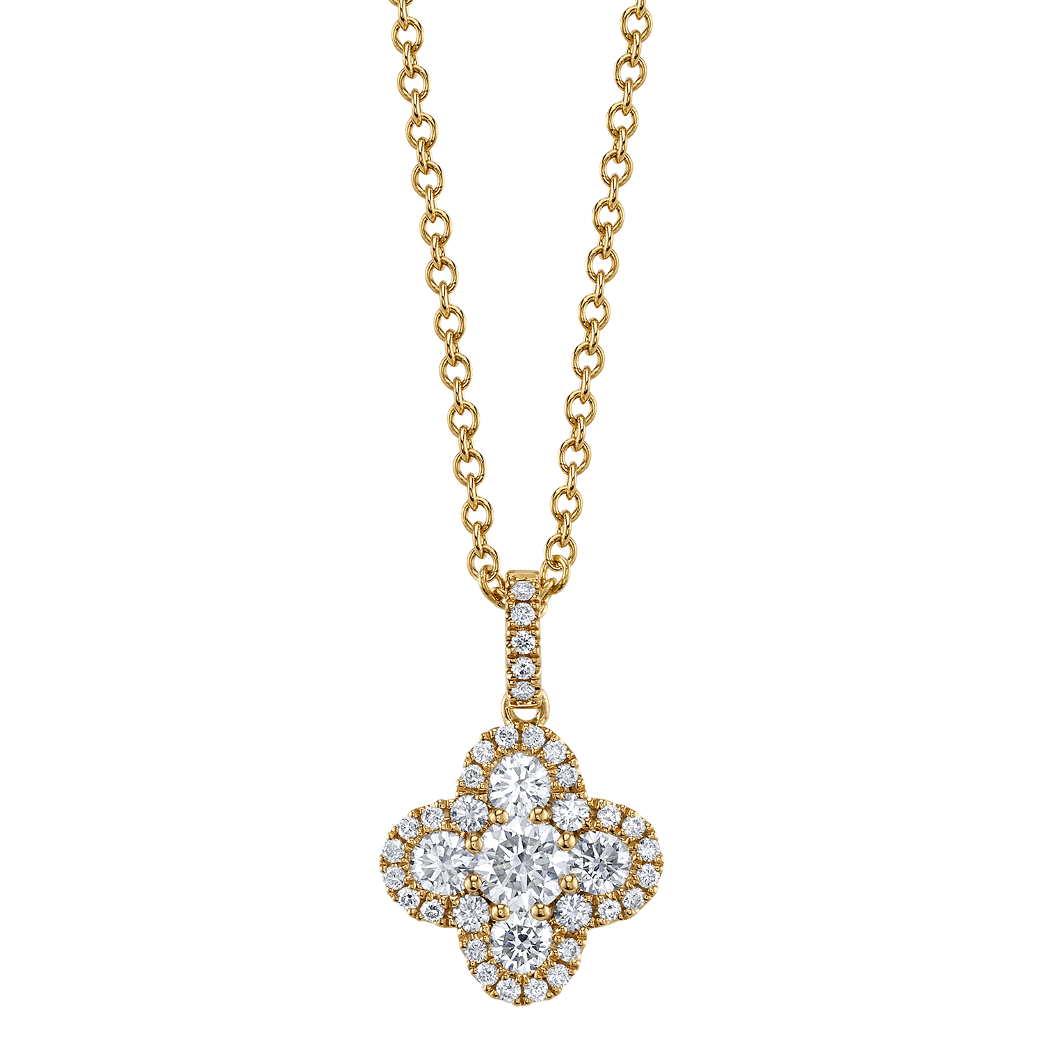 deBoulle Collection Clover Pendant in Yellow Gold