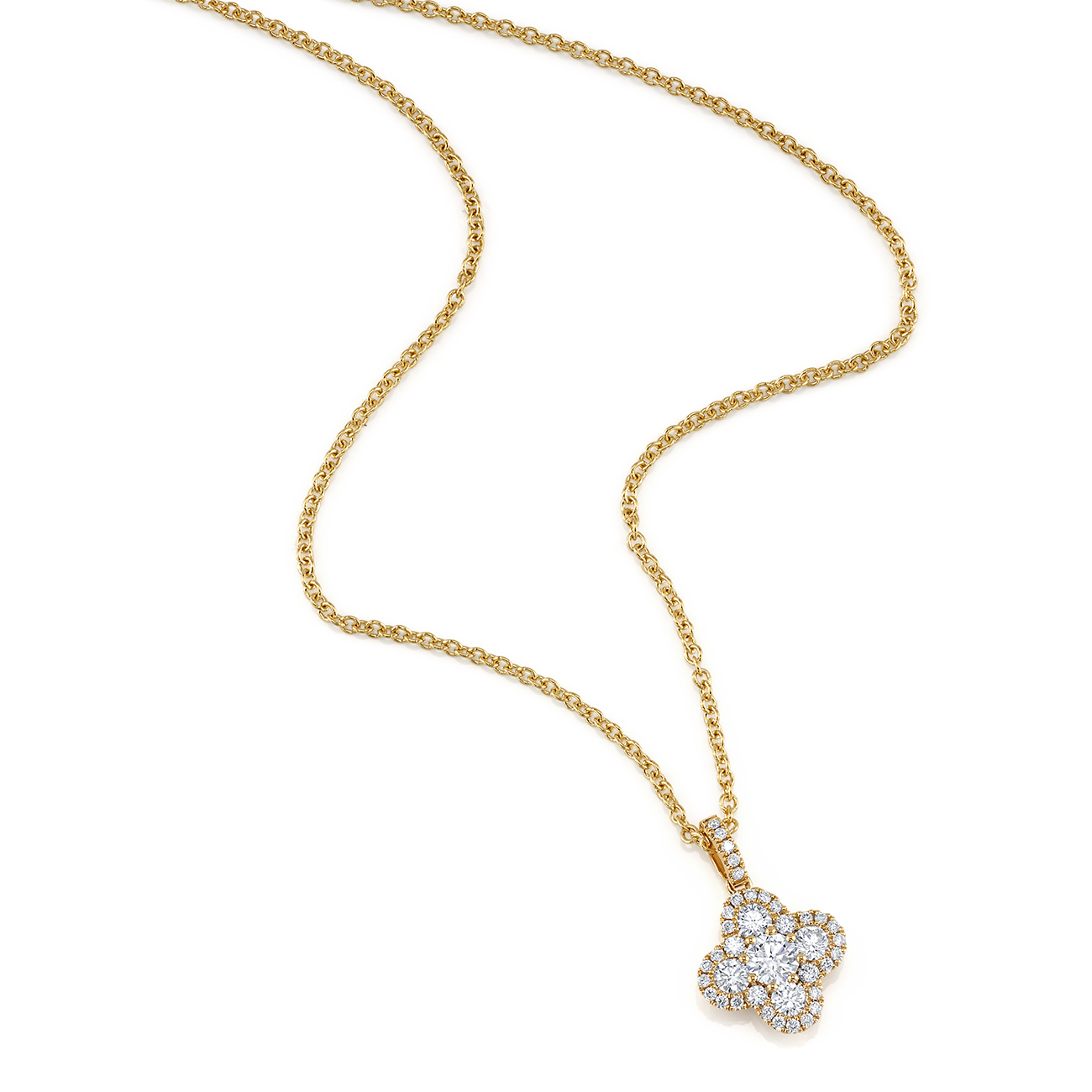 deBoulle Collection Clover Pendant in Yellow Gold