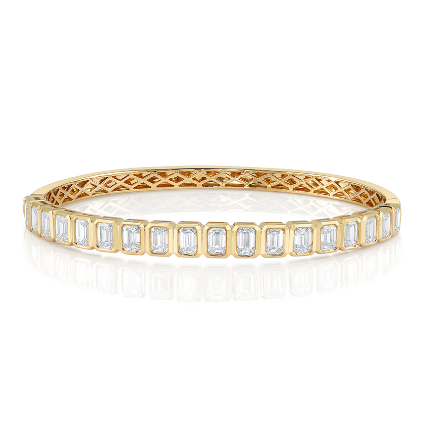 deBoulle Collection Emerald Cut Diamond Bangle