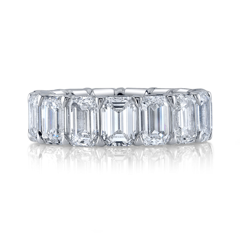 deBoulle Bridal Collection Eternity Band with Emerald-cut Diamonds in Platinum