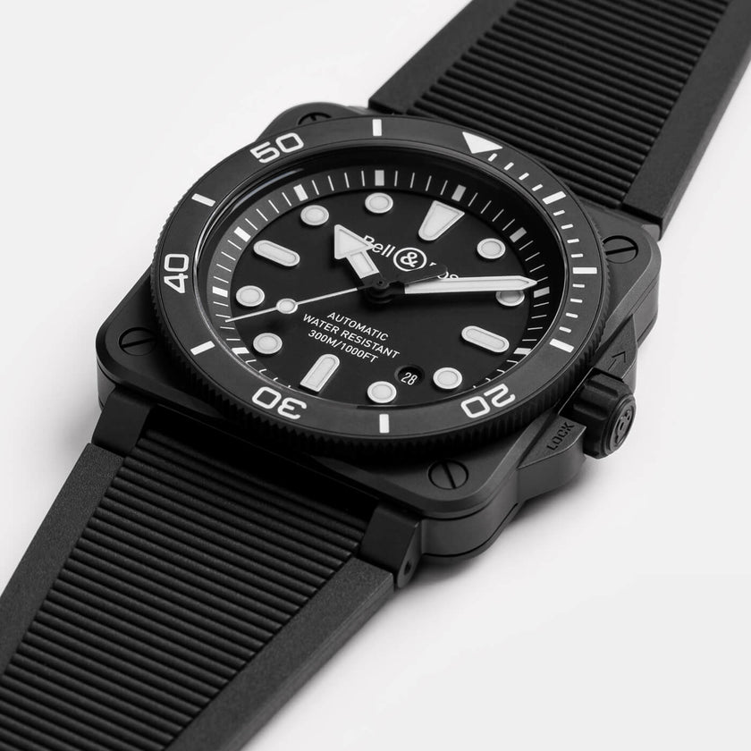 Bell & Ross BR-03 Diver Black Matte Ceramic BR03A-D-BL-CE/SRB