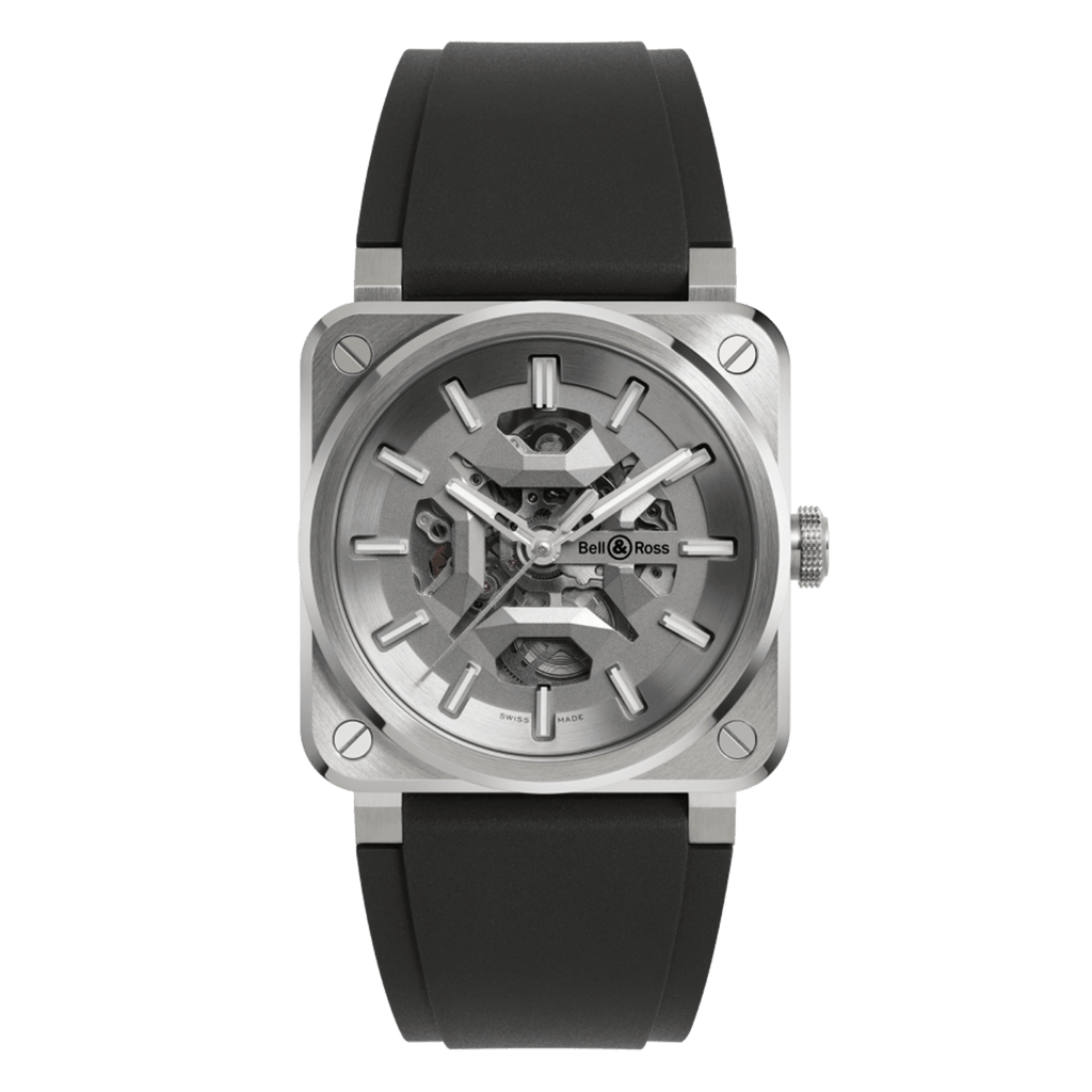 Bell & Ross Skeleton Grey Steel BR03A-GR-SKST/SRB