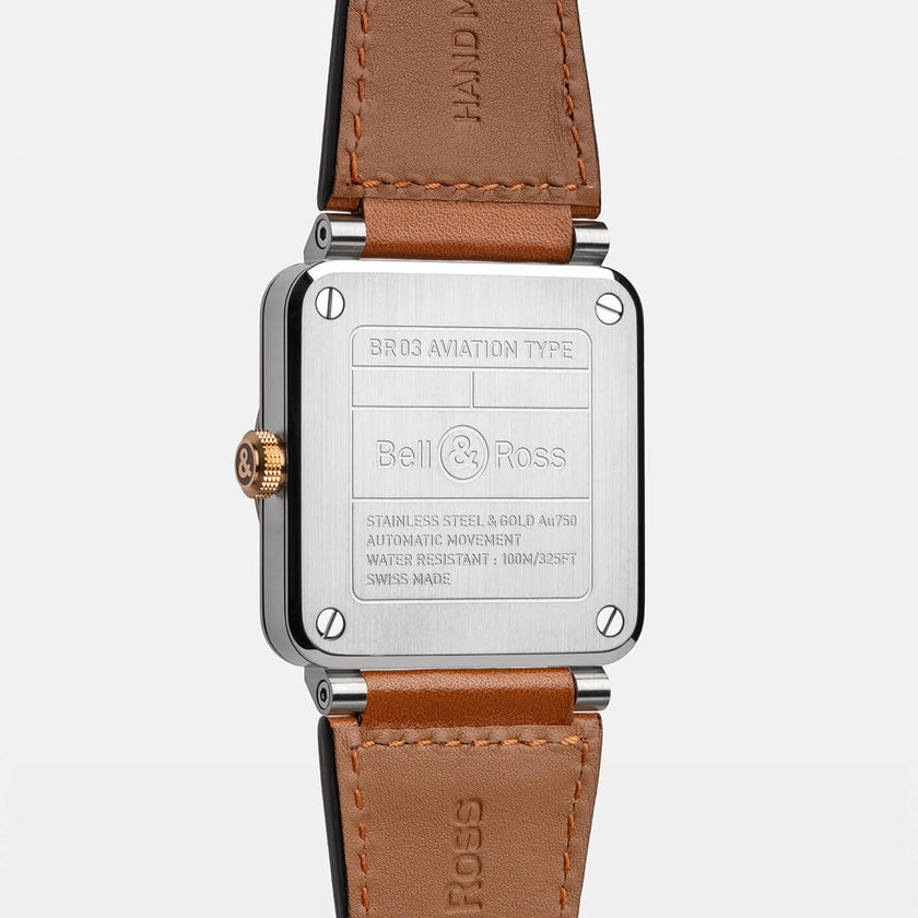 Bell & Ross BR-03 White Steel & Gold BR03A-WH-STPG/SCA