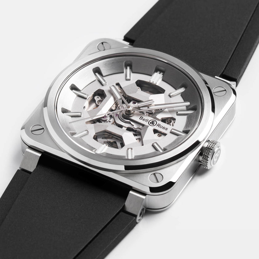 Bell & Ross Skeleton Grey Steel BR03A-GR-SKST/SRB