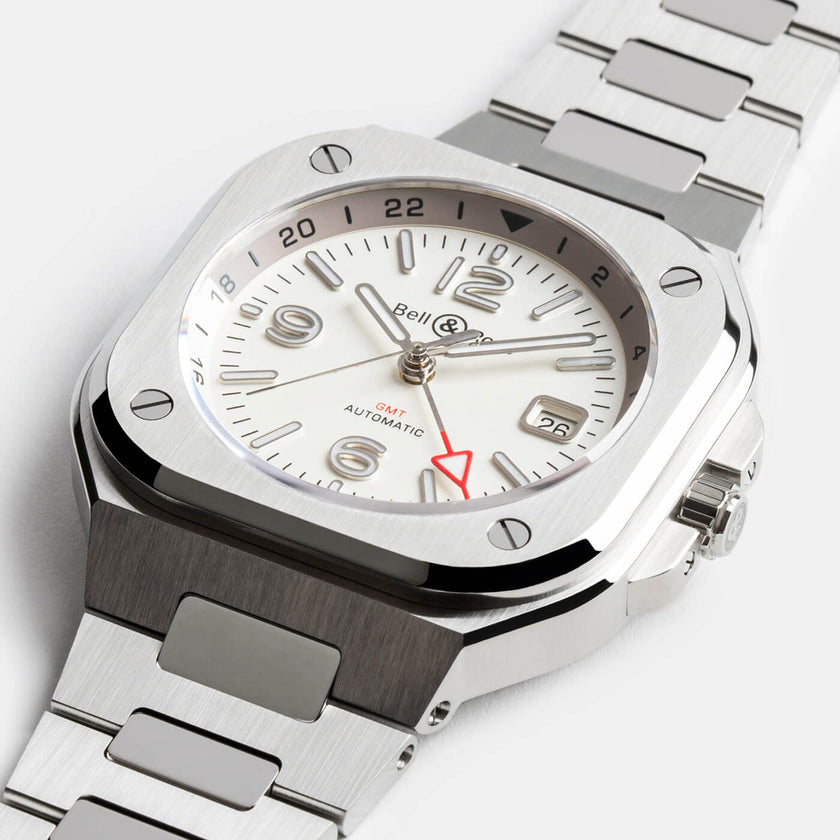 Bell & Ross BR-05 GMT White BR05G-SI-ST/SST