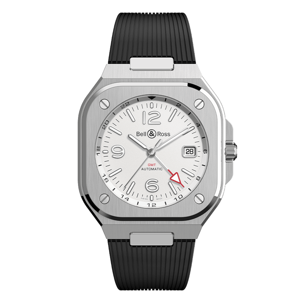 Bell & Ross BR-05 GMT White BR05G-SI-ST/SRB