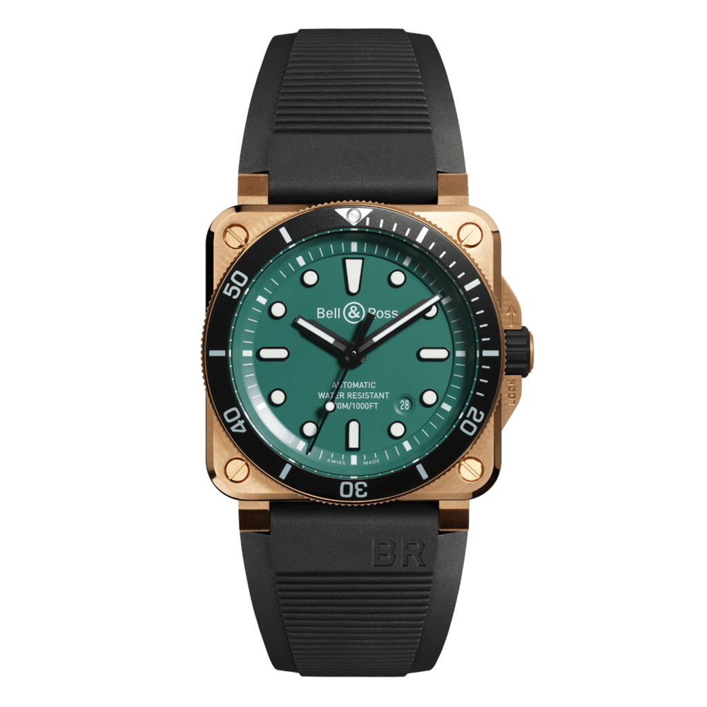 Bell & Ross BR-03 Diver Black & Green Bronze BR0392-D-LT-BR/SRB