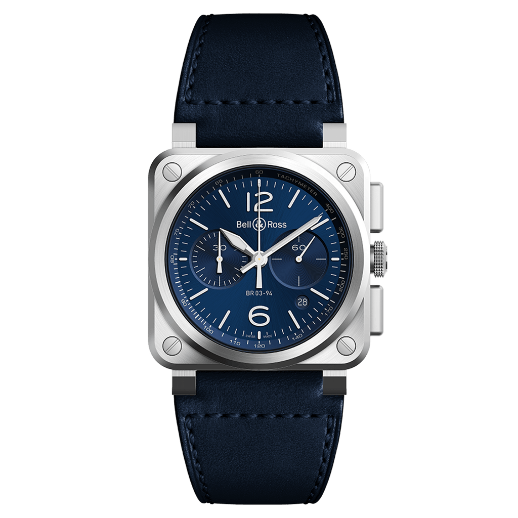 Bell & Ross BR-03 Chrono Blue Steel BR0394-BLU-ST/SCA