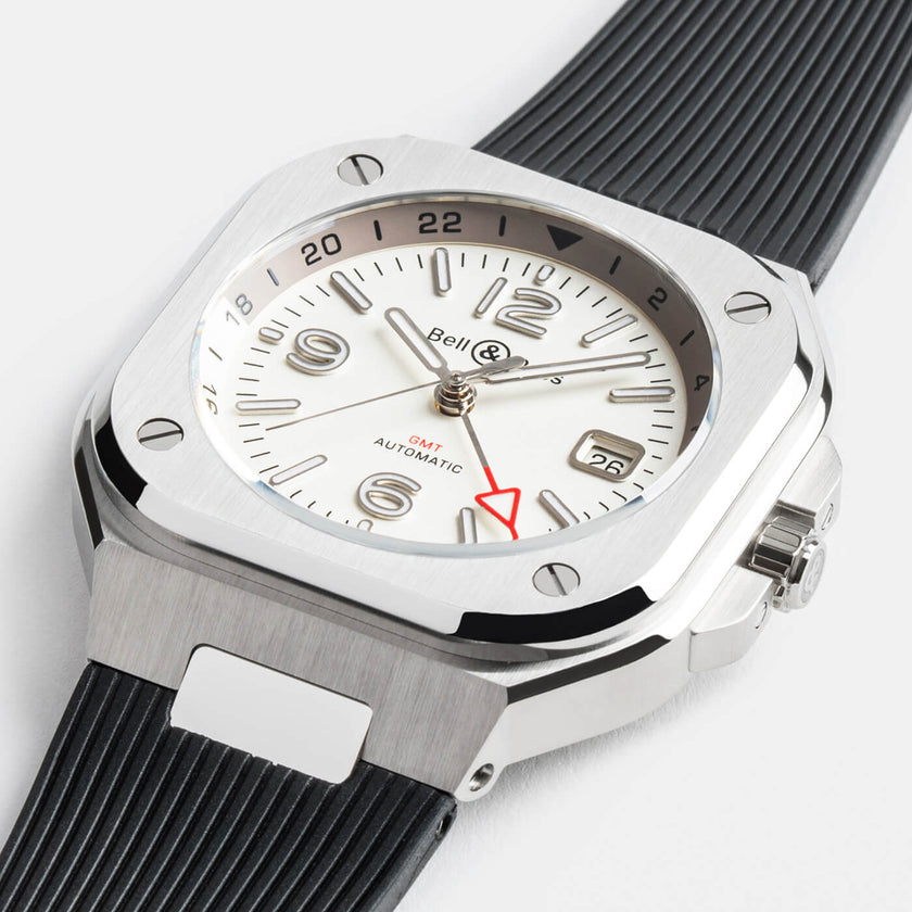 Bell & Ross BR-05 GMT White BR05G-SI-ST/SRB