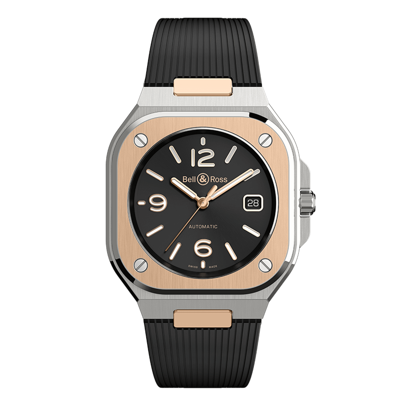 Bell & Ross BR-05 Black Steel & Gold BR05A-BL-STPG/SRB