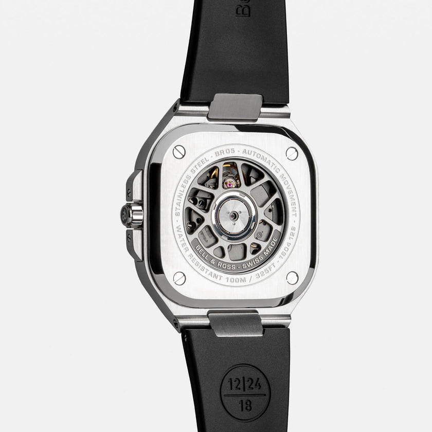 Bell & Ross BR-05 GMT White BR05G-SI-ST/SRB
