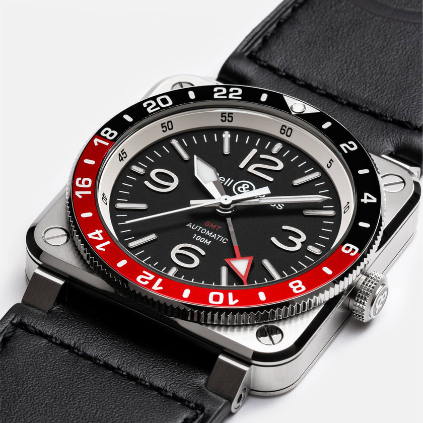 Bell & Ross BR-03 GMT Black BR0393-BL-ST/SCA