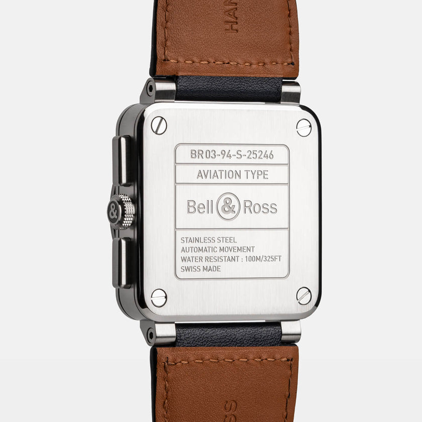 Bell & Ross BR-03 Chrono Blue Steel BR0394-BLU-ST/SCA