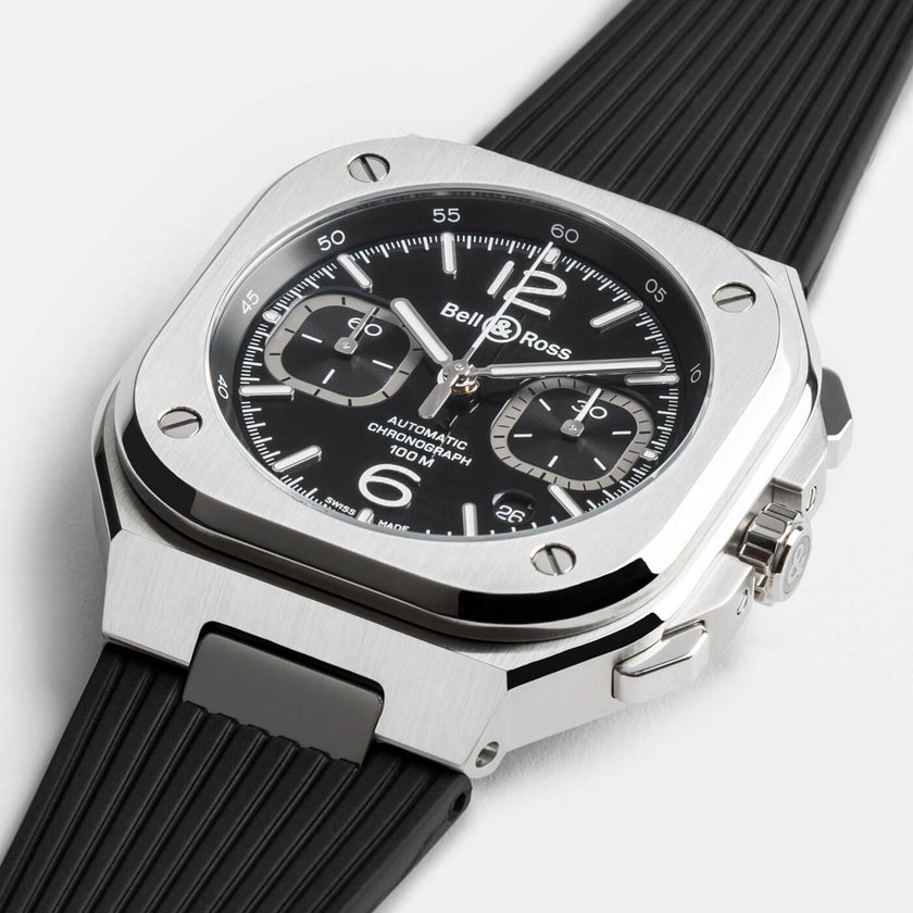 Bell & Ross BR-05 Chrono Black Steel BR05C-BLC-ST/SRB