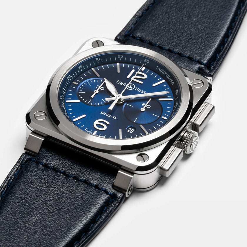 Bell & Ross BR-03 Chrono Blue Steel BR0394-BLU-ST/SCA