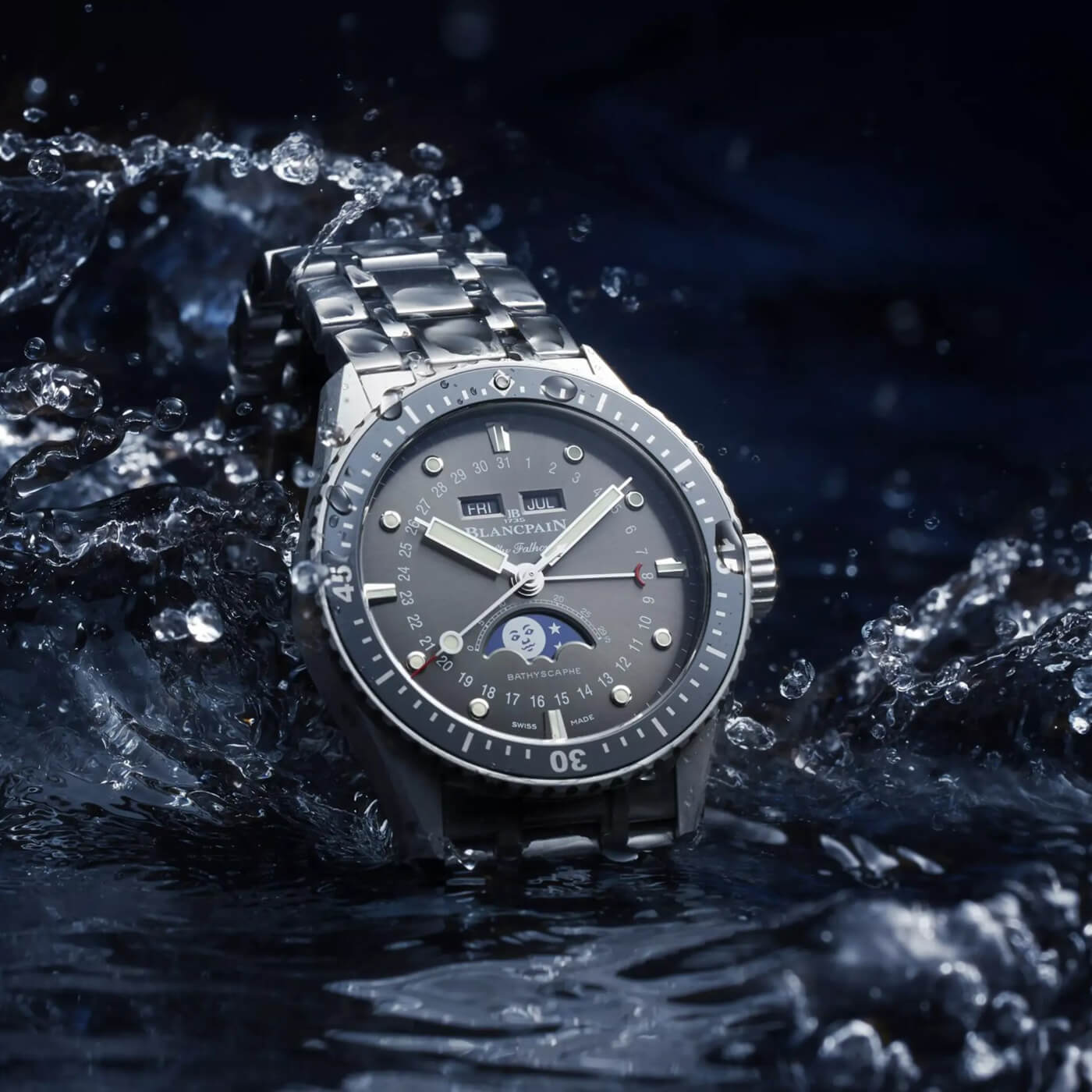 Blancpain Fifty Fathoms Bathyscaphe Quantième Complet Phases de Lune 5054 1110 71S