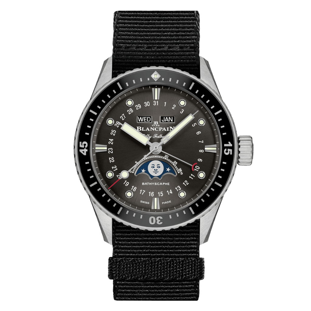 Blancpain Fifty Fathoms Bathyscaphe Quantième Complet Phases de Lune 5054 1110 NABA