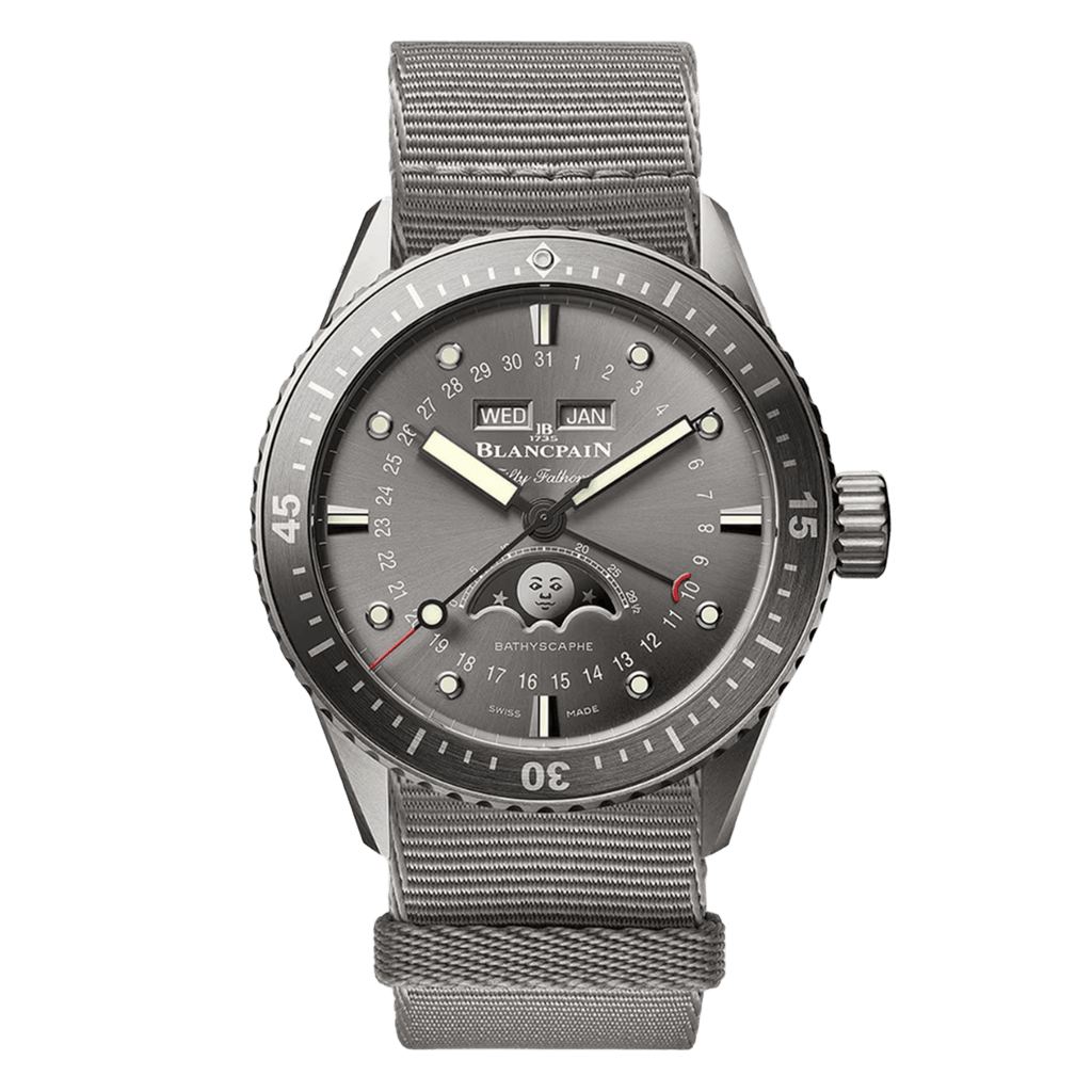 Blancpain Fifty Fathoms Bathyscaphe Quantième Complet Phases de Lune 5054 1210 NAGA