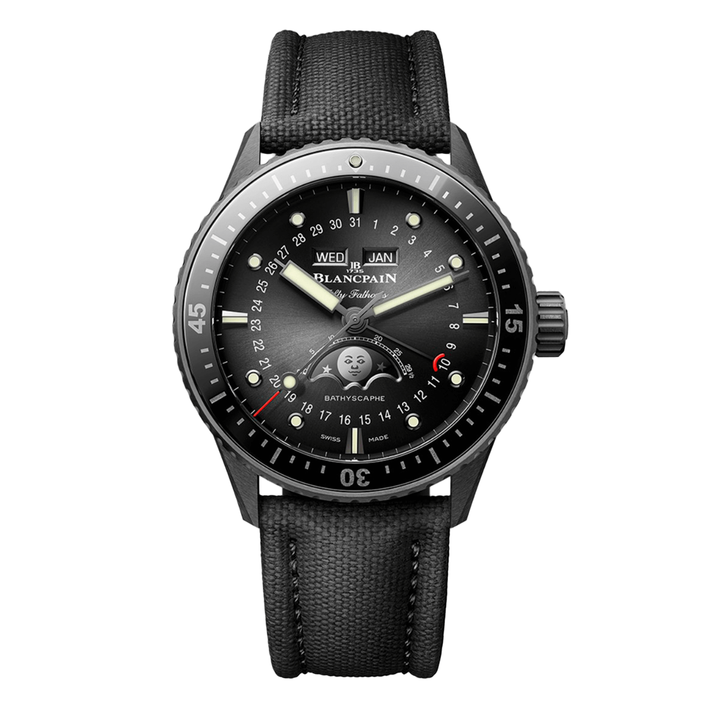 Blancpain Fifty Fathoms Bathyscaphe Quantième Complet Phases de Lune 5054 0130 B52A