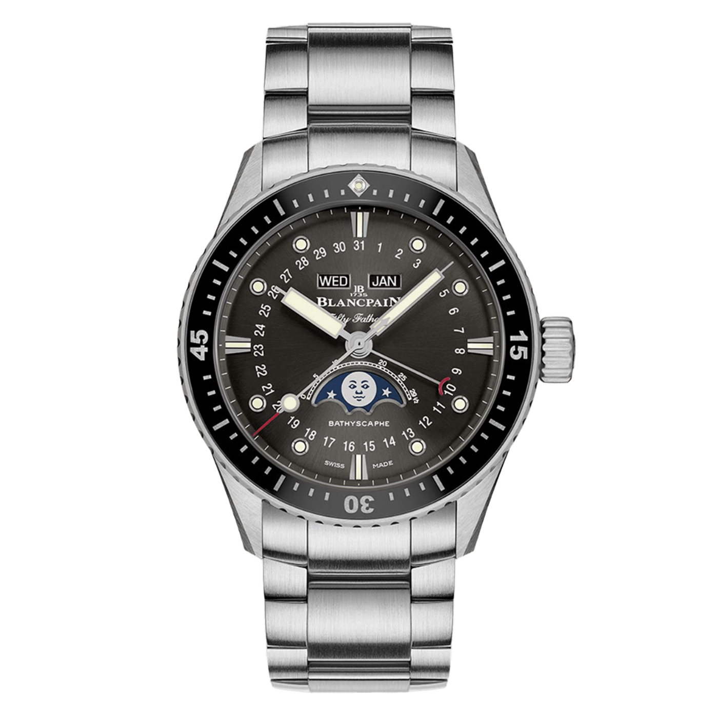 Blancpain Fifty Fathoms Bathyscaphe Quantième Complet Phases de Lune 5054 1110 71S