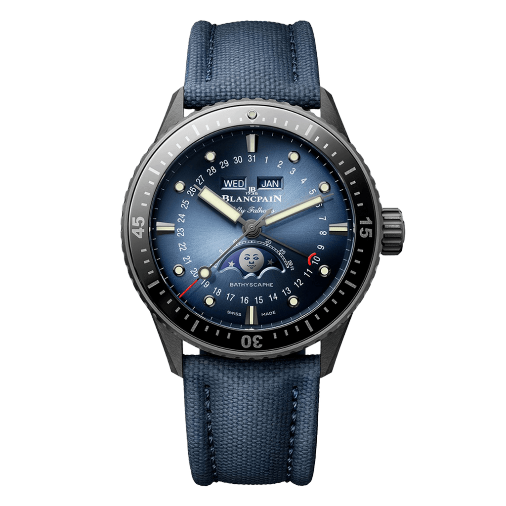 Blancpain Fifty Fathoms Bathyscaphe Quantieme Complet Phases de Lune 5054 0140 O52A